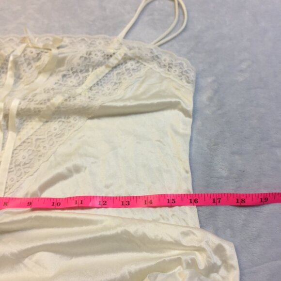 Gilead Vintage Nightgown Sz S Womans Ivory White Nylon Lace Lingerie Made In USA - Picture 5 of 12